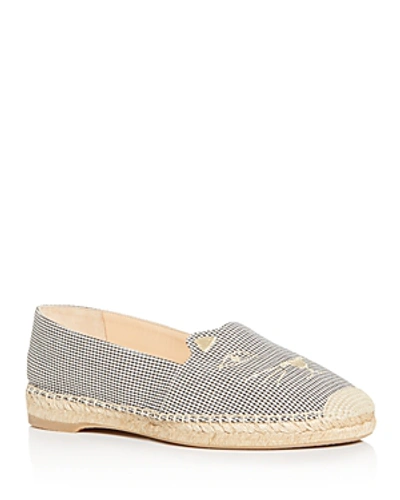Shop Charlotte Olympia Women's Kitty Espadrille Flats In Nude Navy