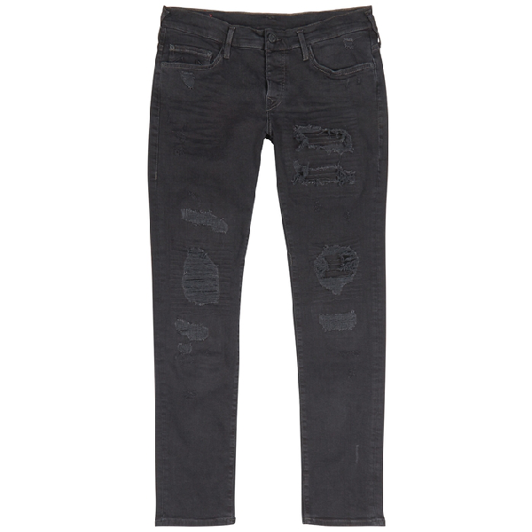 true religion black ripped jeans