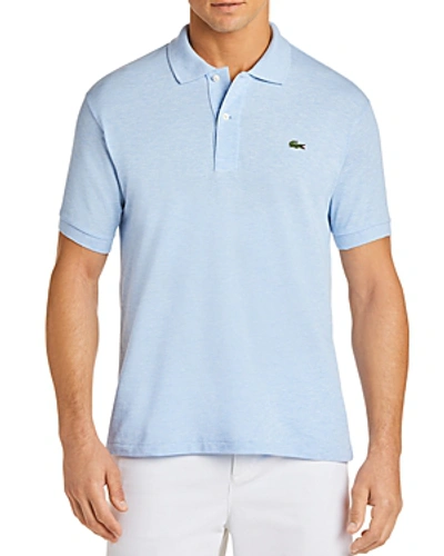 Shop Lacoste Heathered Pique Polo In Lutea Chine