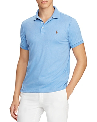 Shop Polo Ralph Lauren Custom Slim Fit Polo Shirt In Blue