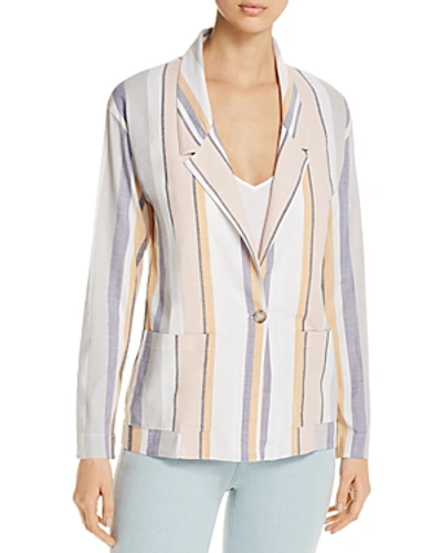 Shop Three Dots Portofino Striped Blazer In Multi