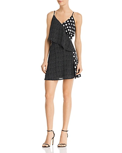 Shop Alpha And Omega Mixed Polka Dot Dress In Black/white