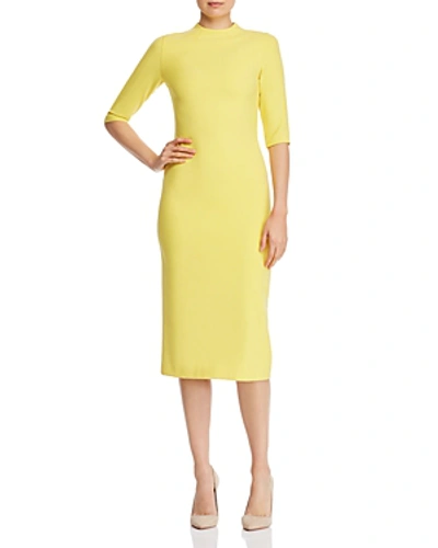 Delora fitted mock neck midi dress sale