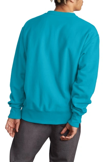 Shop Champion Reverse Weave Sweatshirt In Tidal Wave