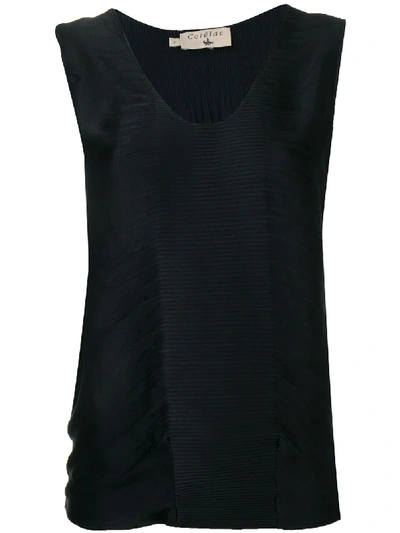Shop Cotélac Pleated Vest Top - Black