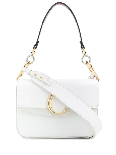 Shop Chloé C Ring Tote Bag - White