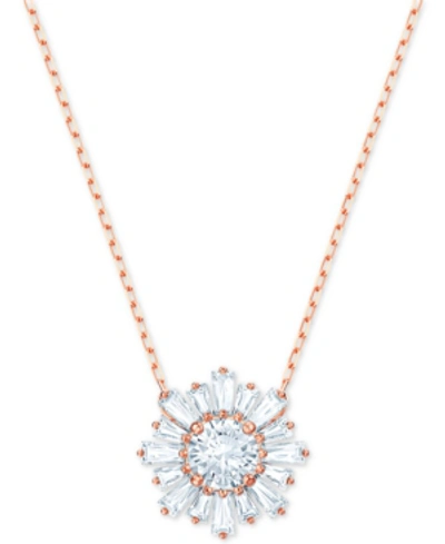 Shop Swarovski Crystal Sunshine Pendant Necklace, 14-7/8" + 2" Extender In White