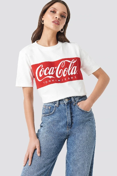 Shop Tommy Jeans Tommy X Coca Cola Tee White In Bright White