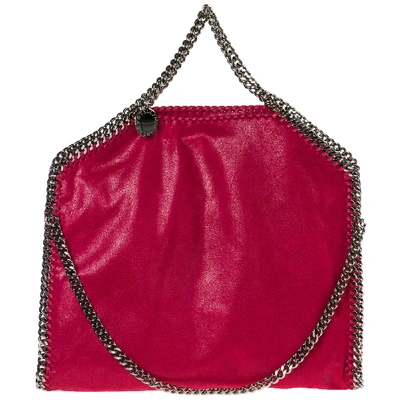 Shop Stella Mccartney Women's Handbag Tote Shopping Bag Purse 3chain Falabella Fold Over Shaggy Deer In Pink