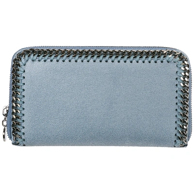 Shop Stella Mccartney Women's Wallet Coin Case Holder Purse Card Bifold  Continental Falabella In Light Blue
