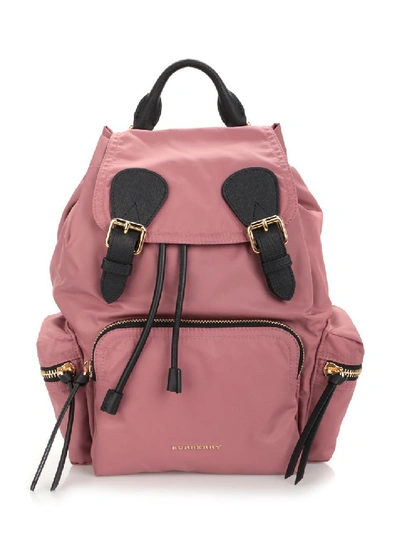 Shop Burberry Medium Drawstring Backpack In Pink