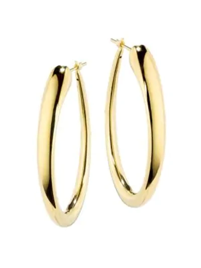 Shop Roberto Coin Basic Gold 18k Yellow Gold Hoop Earrings