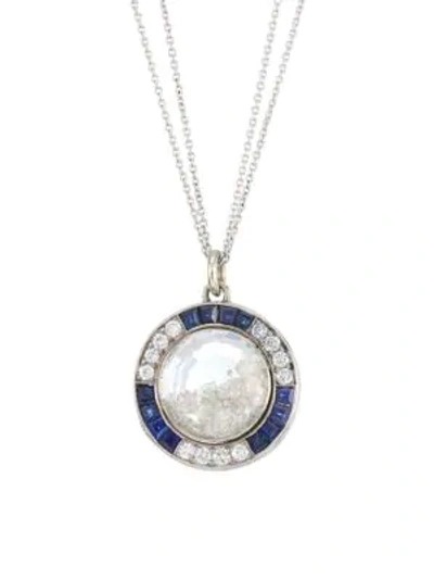 Shop Renee Lewis 18k White Gold, Platinum, Diamond & Sapphire Shake Necklace
