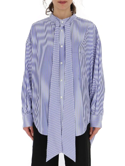 Shop Balenciaga New Swing Shirt In Blue