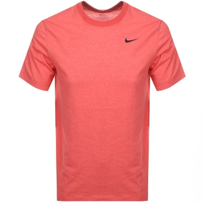 Shop Nike Training Crew Neck Logo T Shirt Red