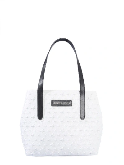 Shop Jimmy Choo Small Sofia Tote Bag In White