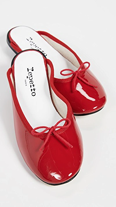 Shop Repetto Leila Mules In Red