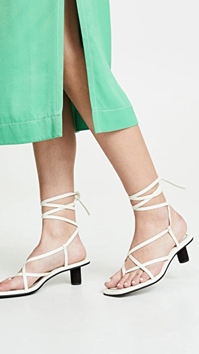 Shop Proenza Schouler Wrap Sandals In Ecru