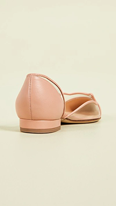 Shop Charlotte Olympia Kitty Pvc Flats In Dusky Pink