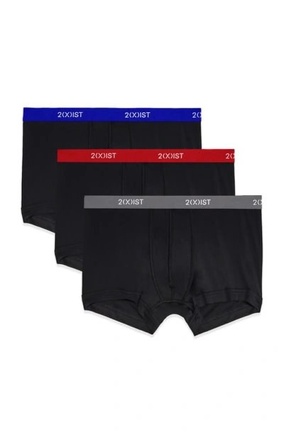 Shop 2(x)ist Micro Speed Dri 3-pack Trunks In Black/ Blue/ Red/ Grey