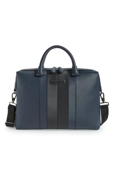 Shop Ted Baker Faux Leather Document Bag - Blue In Navy