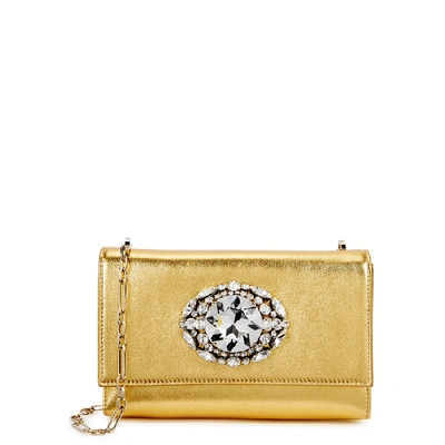 Shop Jimmy Choo Thea Gold Cross-body Bag