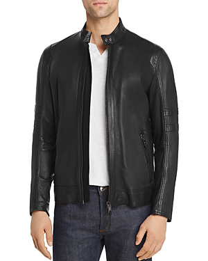 Hugo Boss Jaylo Leather Jacket In Black | ModeSens