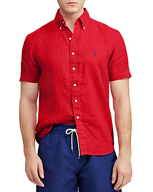 ralph lauren red button down shirt