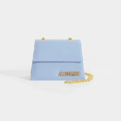 Shop Jacquemus | Le Piccolo Bag In Yellow Leather In Blue