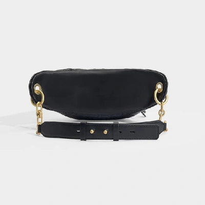 Shop Ferragamo Salvatore  | Gancio Quilting Belt Bag In Black Calfskin