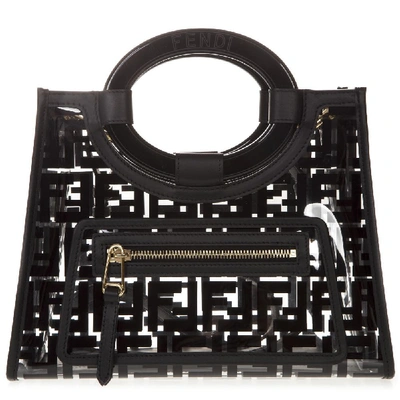 Shop Fendi Runaway Ff Monogram Tote Bag In Black