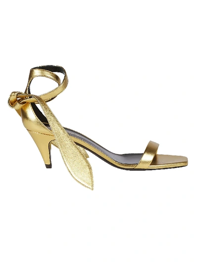 Shop Saint Laurent Charlotte Sandals In Gold