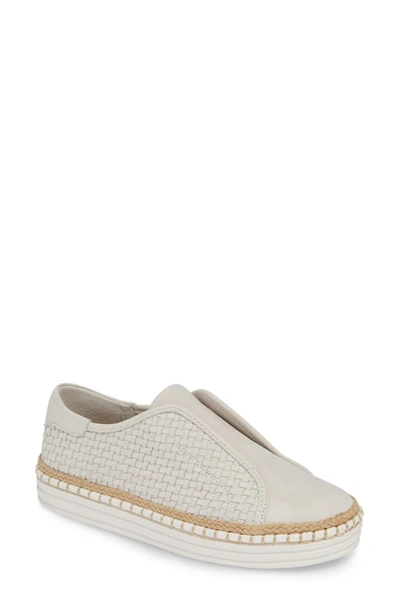 Shop Jslides Kayla Slip-on Sneaker In White Nubuck Leather