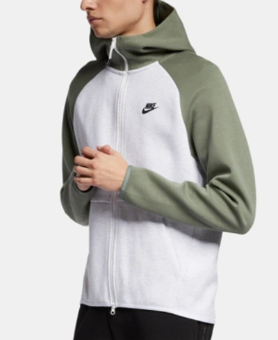 Shop Nike Men's Sportswear Tech Fleece Zip Hoodie In B Hthr/bla