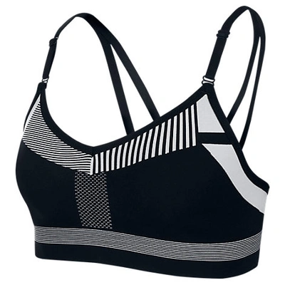 Shop Nike Women's Flyknit Indy Sports Bra In Black Size Small Nylon/spandex/knit