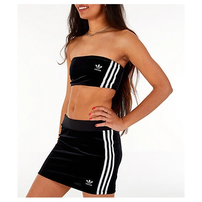 Shop Adidas Originals Adidas Women's Originals 3-stripes Bandeau Bra Top In Black