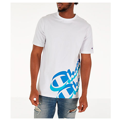 champion white script tee