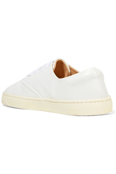 Shop Gabriela Hearst Marcello Leather Sneakers In White