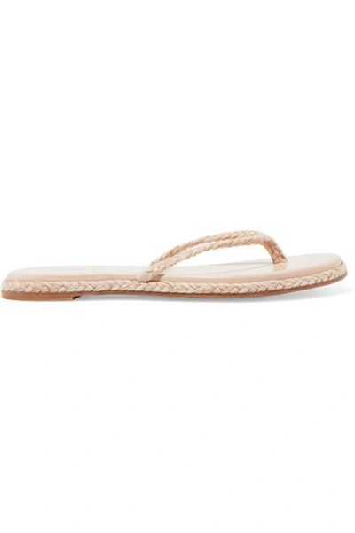 Shop Antolina Boe Braided Cotton Flip Flops In Beige