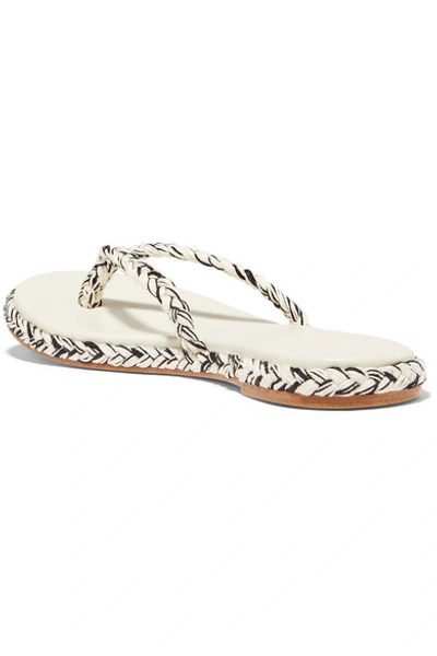 Shop Antolina Boe Braided Cotton Flip Flops In Black