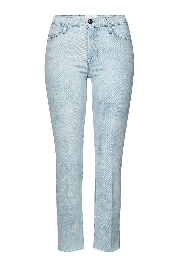 raw edge cropped jeans