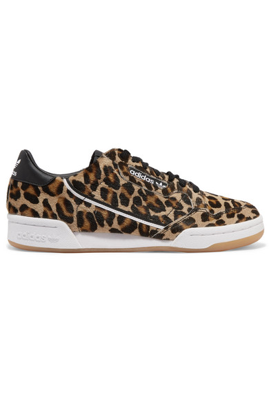 adidas originals continental leopard print trainers