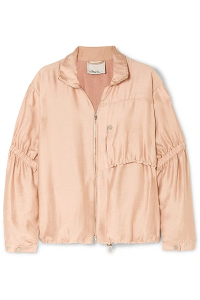 Shop 3.1 Phillip Lim Ruched Gauze Jacket In Blush