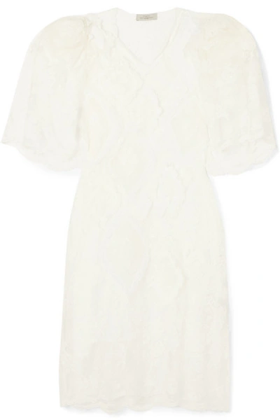 Shop Preen By Thornton Bregazzi Agnieszka Appliquéd Lace Mini Dress In White