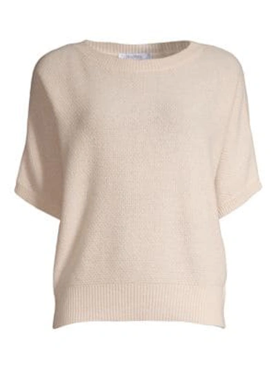 Shop Max Mara Dalila Lofty Cashmere Dropped Shoulder Sweater In Milk