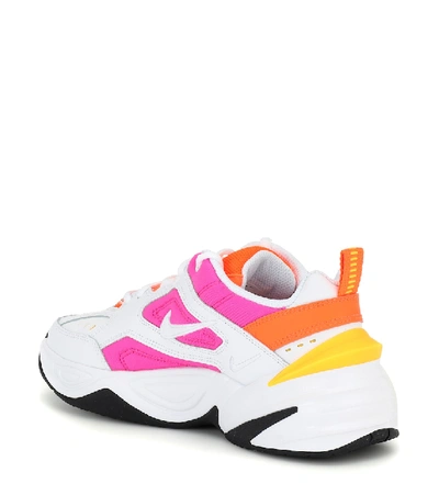 Shop Nike M2k Tekno Leather Sneakers In Pink