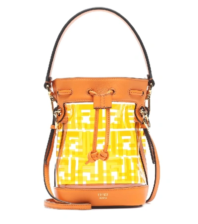 Shop Fendi Mon Tresor Small Pvc Bucket Bag In Orange