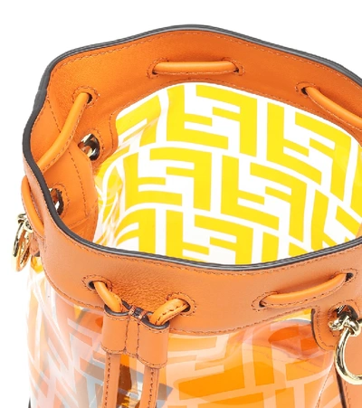 Shop Fendi Mon Tresor Small Pvc Bucket Bag In Orange