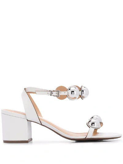 Shop Schutz Circle Stud Sandals - White