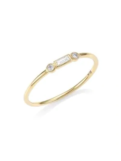 Shop Sydney Evan 14k Gold Diamond Baguette & Bezel Ring